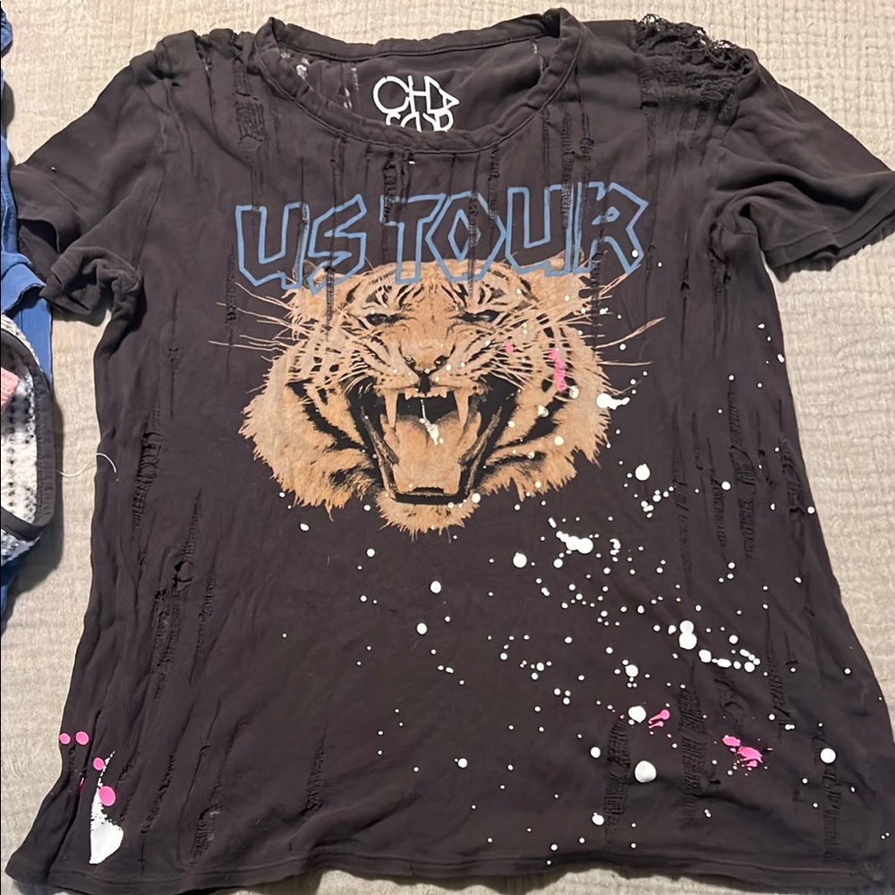 Chaser US Tour Destroyed Graphic T Shirt